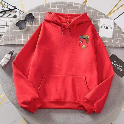 Popular Women's Cat Pocket Fleece Hoodie Sweater