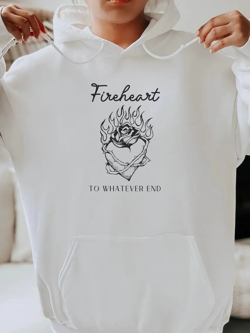 Women's Retro Fleece Print Hoodie for Street Style