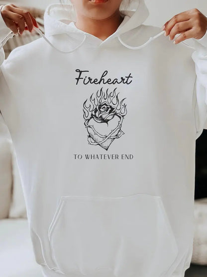 Women's Retro Fleece Print Hoodie for Street Style